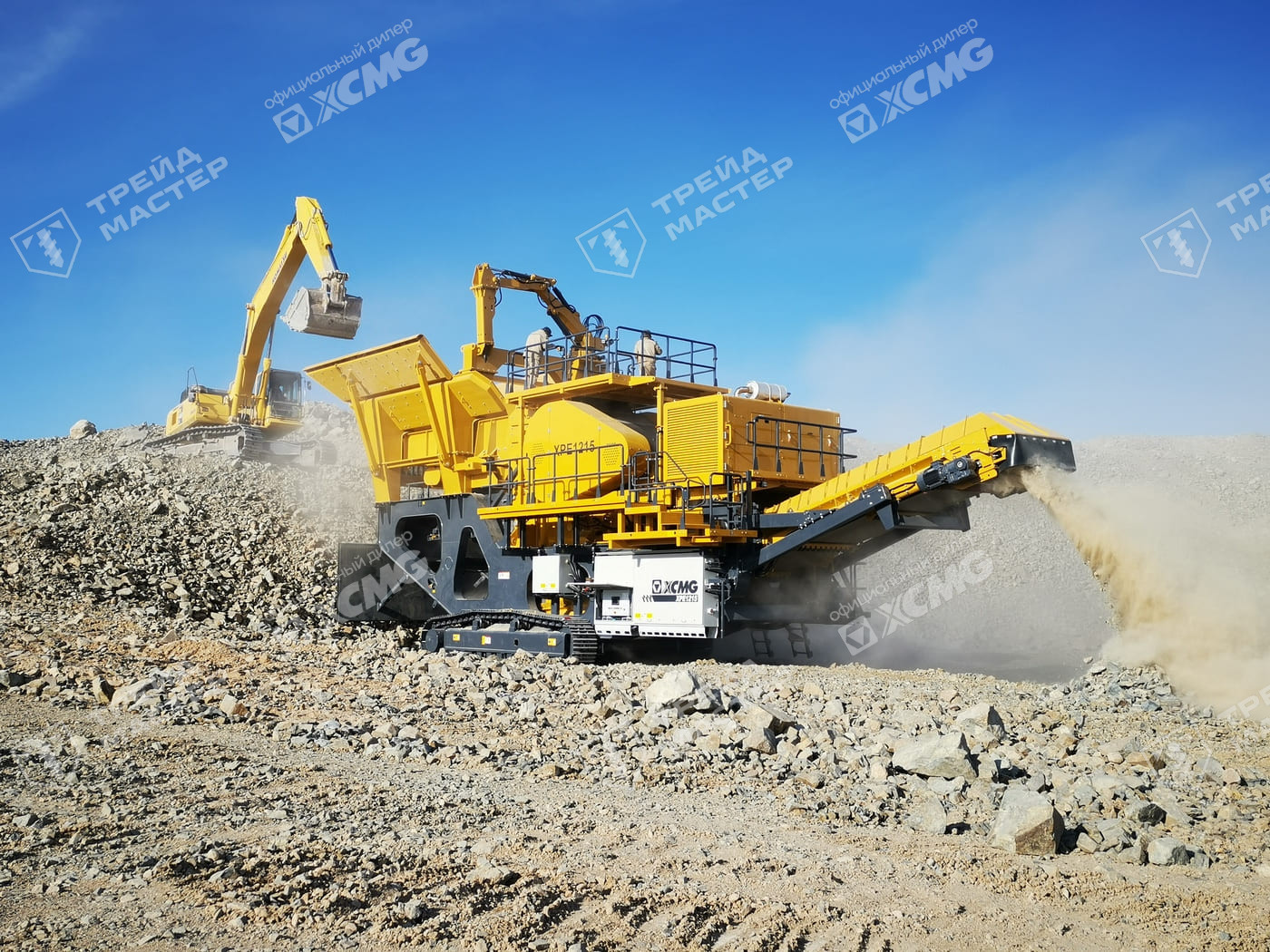 Щековая мобильная дробилка XCMG XPE1215